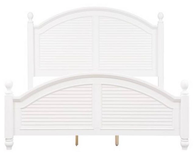Liberty Summer House I Oyster White Queen Poster Bed-1