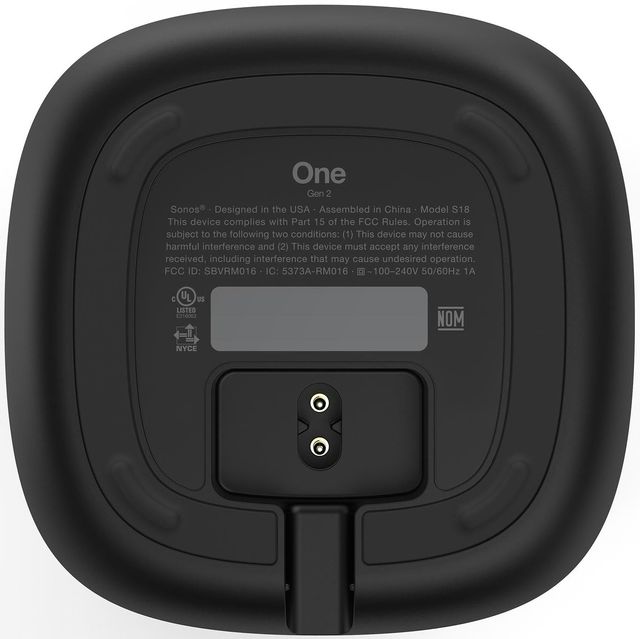 Sonos One (Gen 2) Black Voice Controlled Smart Speaker 6