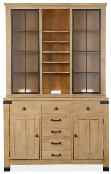 Magnussen Home® Madison Heights Weathered Fawn Server with Hutch-0