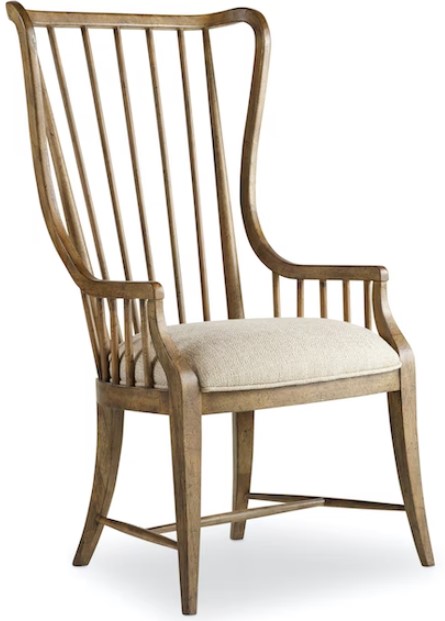 Hooker® Furniture Sanctuary 2-Piece Antique Hickory/Larkin Oak Tall Spindle Arm Chair Set