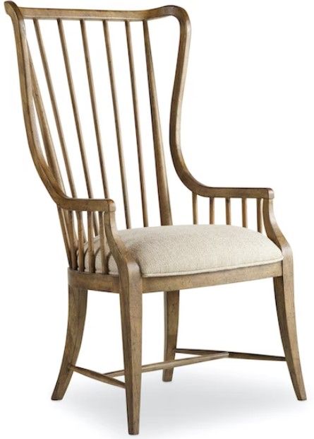 Hooker® Furniture Sanctuary 2-Piece Antique Hickory/Larkin Oak Tall Spindle Arm Chair Set-0
