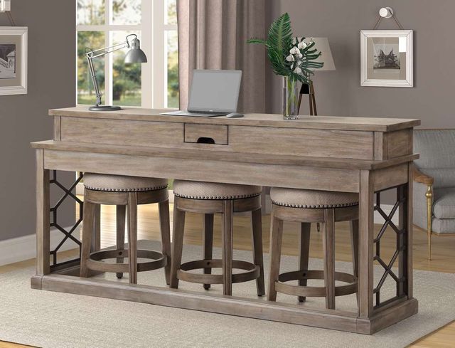 Parker House® Sundance Sandstone Console Table and 3 Stools 2
