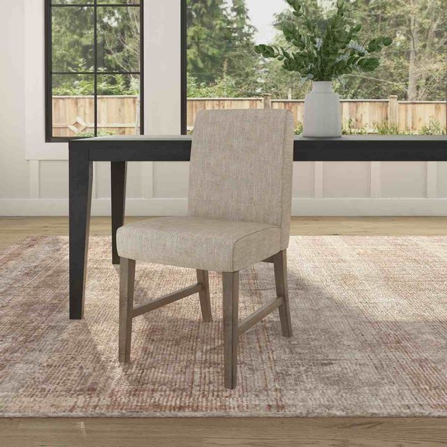 Flexsteel® Chevron Light Oak/Stone Gray Upholstered Dining Chair 7