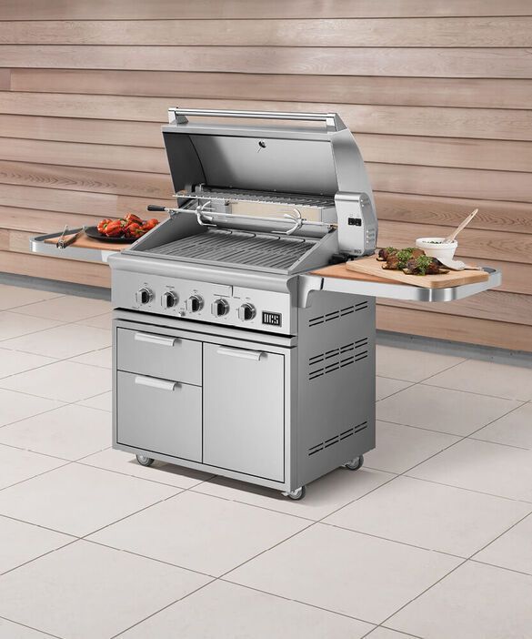 DCS Series 7 36" Brushed Stainless Steel Traditional Built In Grill 4