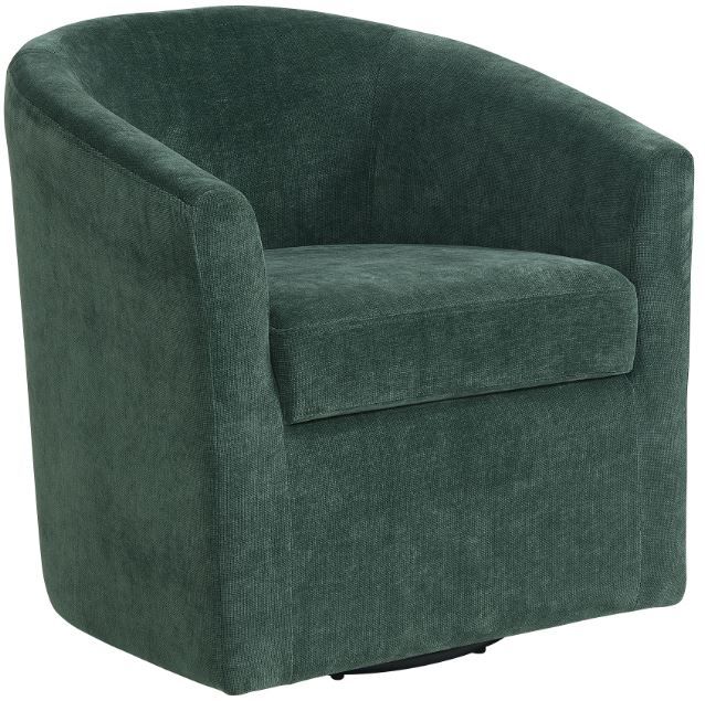 Elements International Torrance Green Swivel Chair | Miskelly Furniture