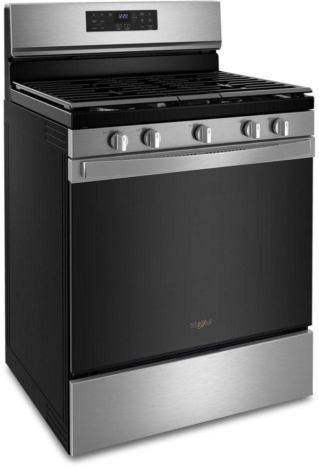 Whirlpool® 30" Fingerprint Resistant Stainless Steel Freestanding Gas Range with 5-in-1 Air Fry Oven 45