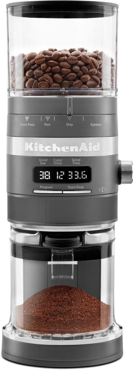 KitchenAid® Matte Charcoal Grey Burr Coffee Grinder 1