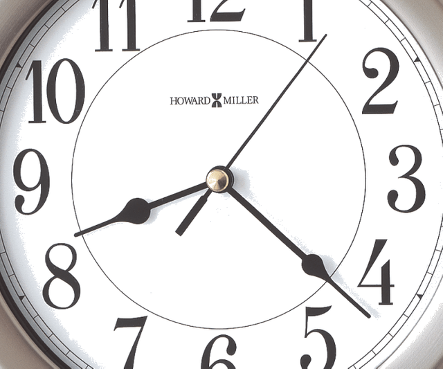 Howard Miller® Aries Brushed Nickel Wall Clock 1