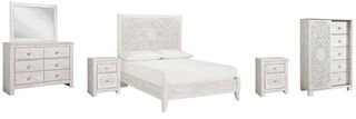Signature Design by Ashley® Paxberry 6-Piece Whitewash Full Youth Panel Bed Set