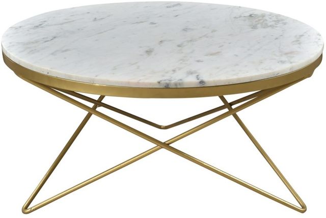 Moe's Home Collections Haley White and Gold Coffee Table 1