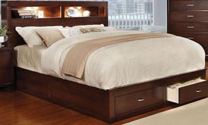 Furniture of America® Gerico II Brown Cherry California King Platform Storage Bed