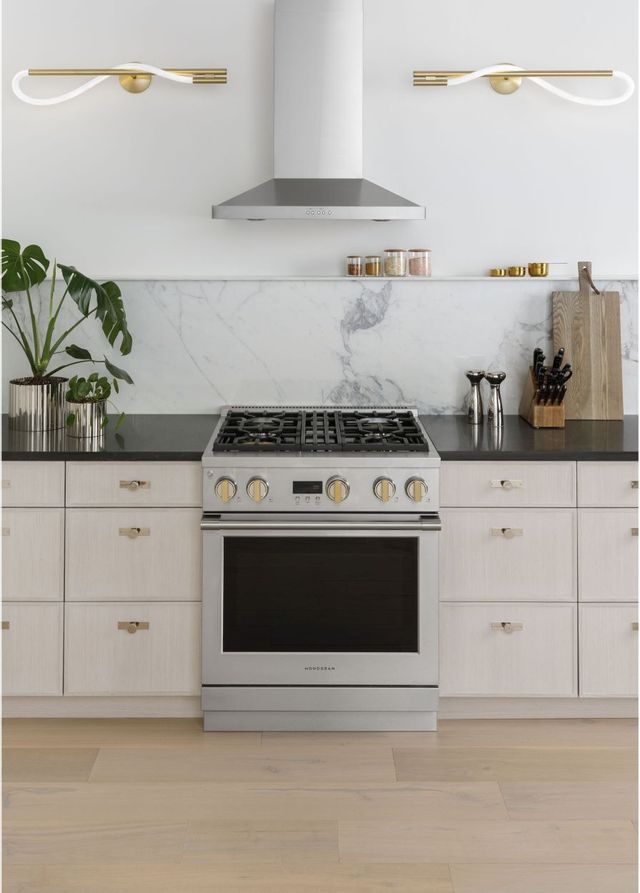 Monogram® Statement Collection 30" Stainless Steel Pro Style Gas Range 9