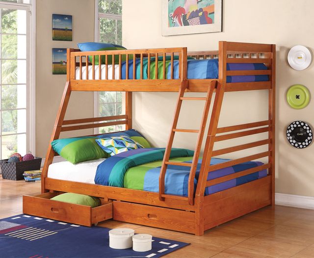 Coaster® Ashton Honey Twin/Full Bunk Bed 1