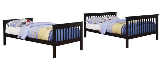 Coaster® Chapman Black Twin-Over-Full Bunk Bed-1
