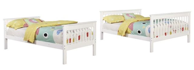 Coaster® Chapman White Twin/Full Youth Bunk Bed 2