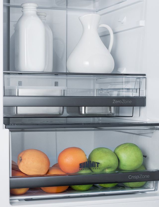 Summit® 12.8 Cu. Ft. Stainless Steel Counter Depth Bottom Freezer Refrigerator 7