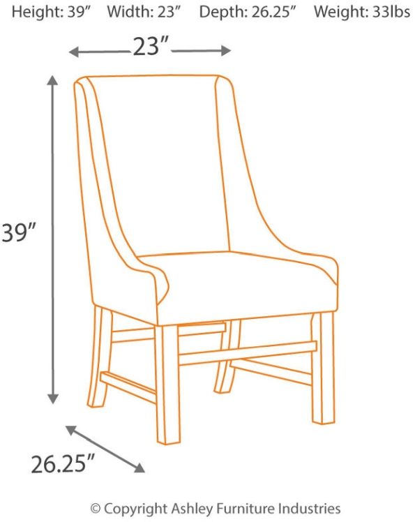 Chaise de salle à manger Sommerford en tissu multicolore Signature Design by Ashley® 4