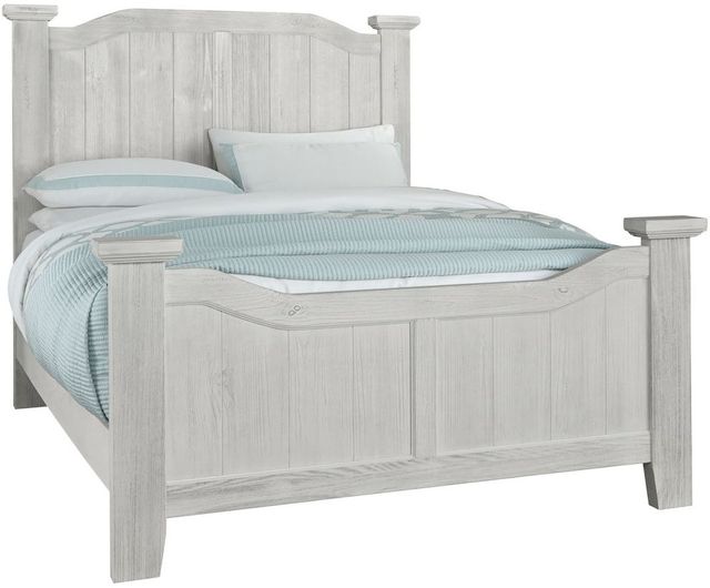 Vaughan-Bassett Sawmill Saddle Alabaster Two Tone King Arch Bed