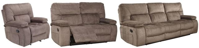 Parker House® Chapman 3-Piece Kona Living Room Set with Reclining Sofa