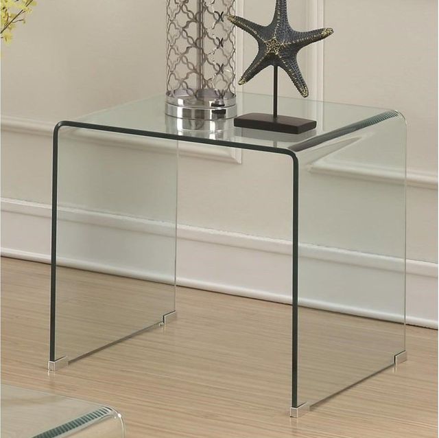 Coaster® Clear Square End Table 2