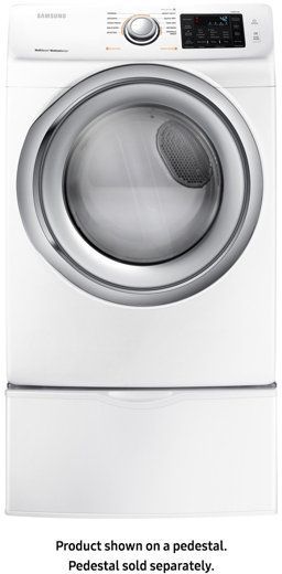 Samsung White Front Load Electric Dryer 8