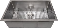 ZLINE Meribel 30" Undermount Single Bowl DuraSnow® Stainless Steel Kitchen Sink