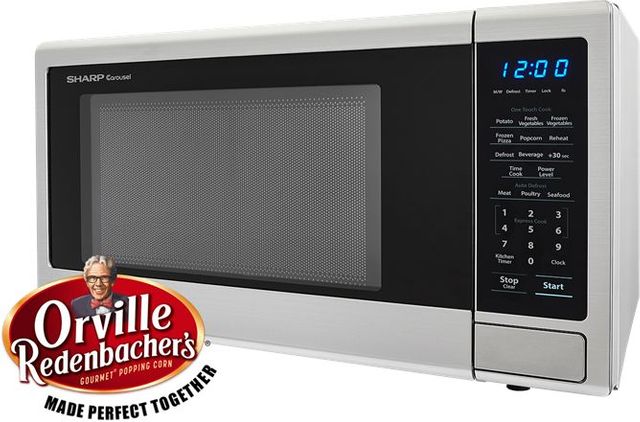 Sharp® Carousel® Countertop Microwave Oven-Stainless Steel-3