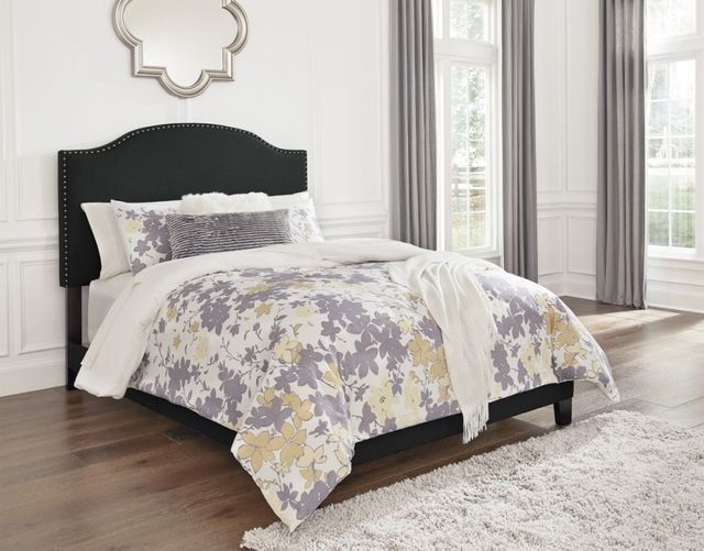 Signature Design by Ashley® Adelloni Charcoal Queen Upholstered Bed 4