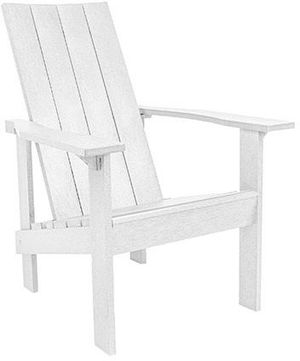 C.R. Plastics Modern White Adirondack Outdoor Chair