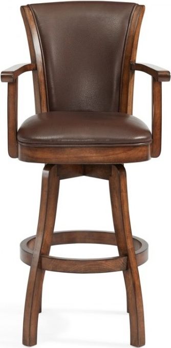 Brown - Adjustable Height Office Chair With Padded Arm Brown And Black -  881184 at Altman's Billiards and Barstools!