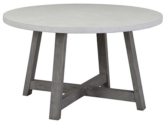 Dovetail Furniture Seaton Grey Wash Round Dining Table 0