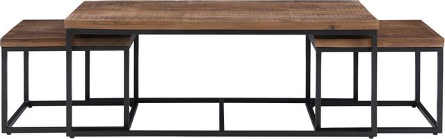 Powell® Ellery 3-Piece Brown/Black Living Room Table Set-1