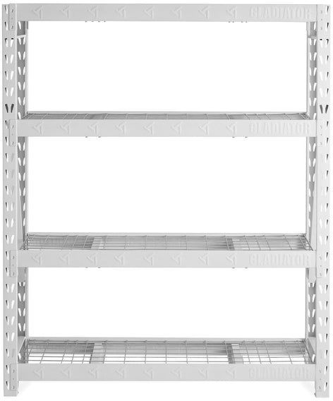 Gladiator® 60" White Wide Heavy Duty Rack with Four 18" Deep Shelves 1