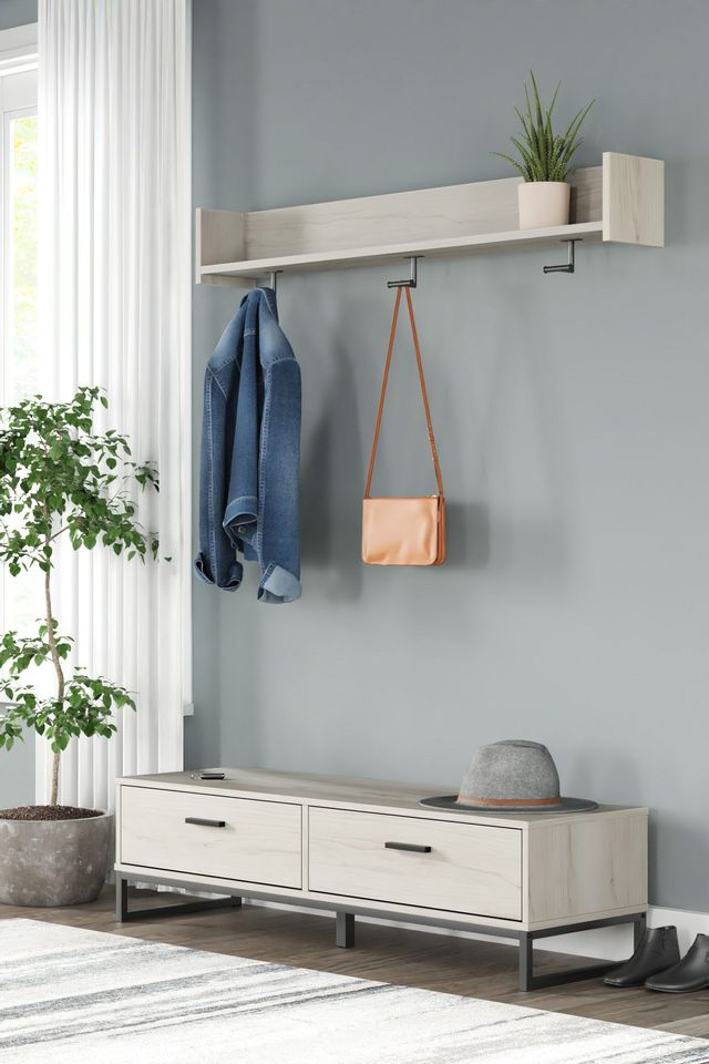 Signature Design by Ashley® Socalle Natural Storage Bench with Coat Rack 6