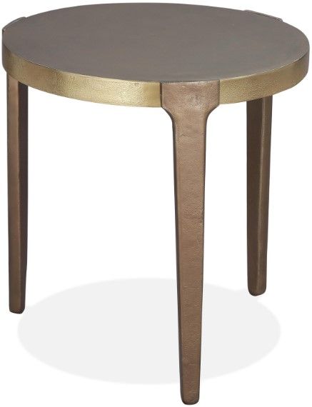 Riverside Furniture Greyson Rubbed Bronze Round End Table