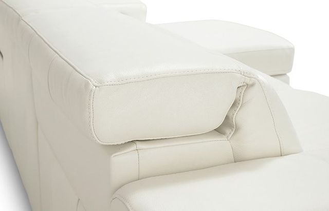 Palliser® Furniture Titan White Chaise Sofa with Power Headrest 3