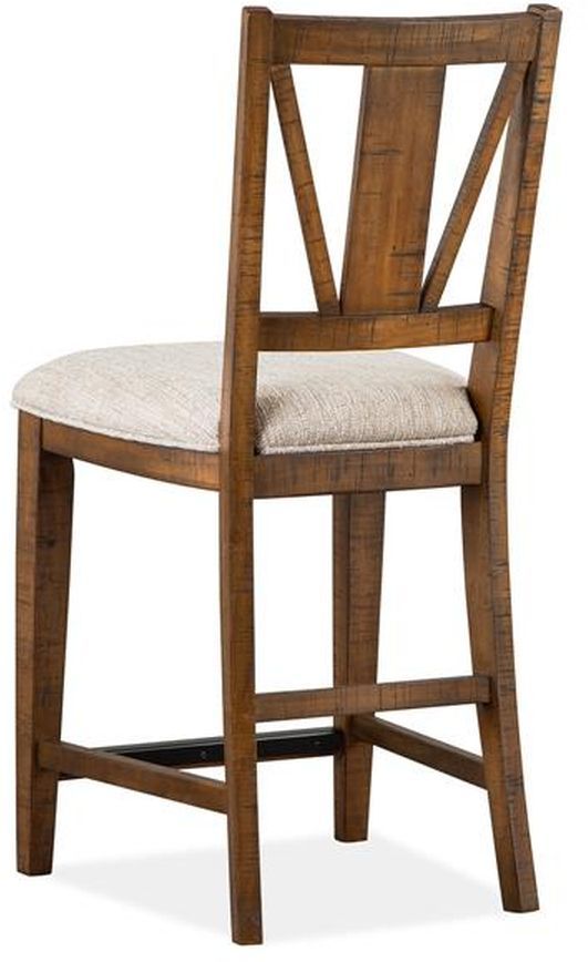 Magnussen Home® Bay Creek Toasted Nutmeg and Baja Fog Counter Chairs -3