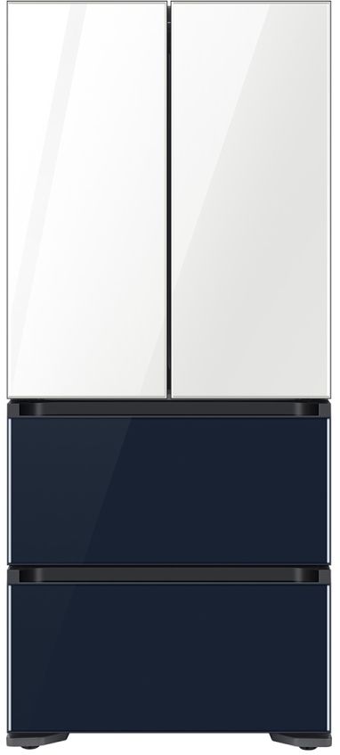 Samsung 32 in. 17.3 Cu. Ft. White-Navy Glass Smart Kimchi & Specialty French Door Refrigerator-0