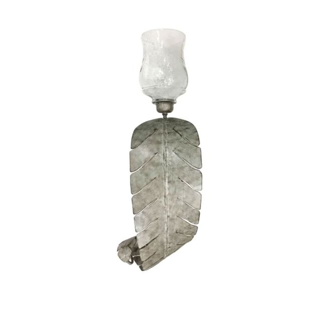 Crestview Collection Large Palmetto Palm Leaf Wall Sconce-0