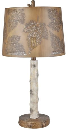 Crestview Collection Birch Forest Birch Wood/Gold Table Lamp