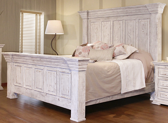 International Furniture Direct Terra White Queen Bed