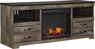 Signature Design by Ashley® Trinell Brown 63" LG TV Stand with Fireplace Option