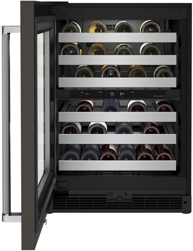 KitchenAid® 24" Black Stainless Steel Wine Cooler 5