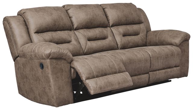 Signature Design by Ashley® Stoneland Fossil Reclining Sofa & Loveseat with Console 6