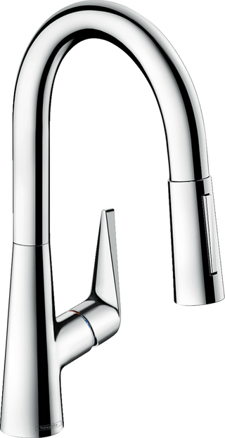 Hansgrohe Talis S Chrome Prep Kitchen Faucet, 2-Spray Pull-Down, 1.75 GPM