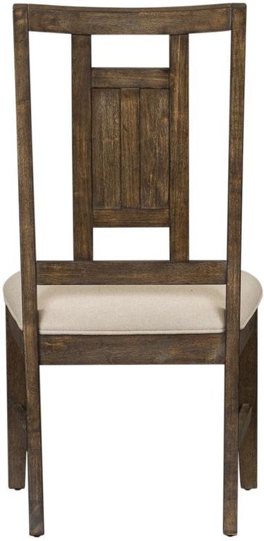 Liberty Artisan Prairie Aged Oak Lattice Back Side Chair-3