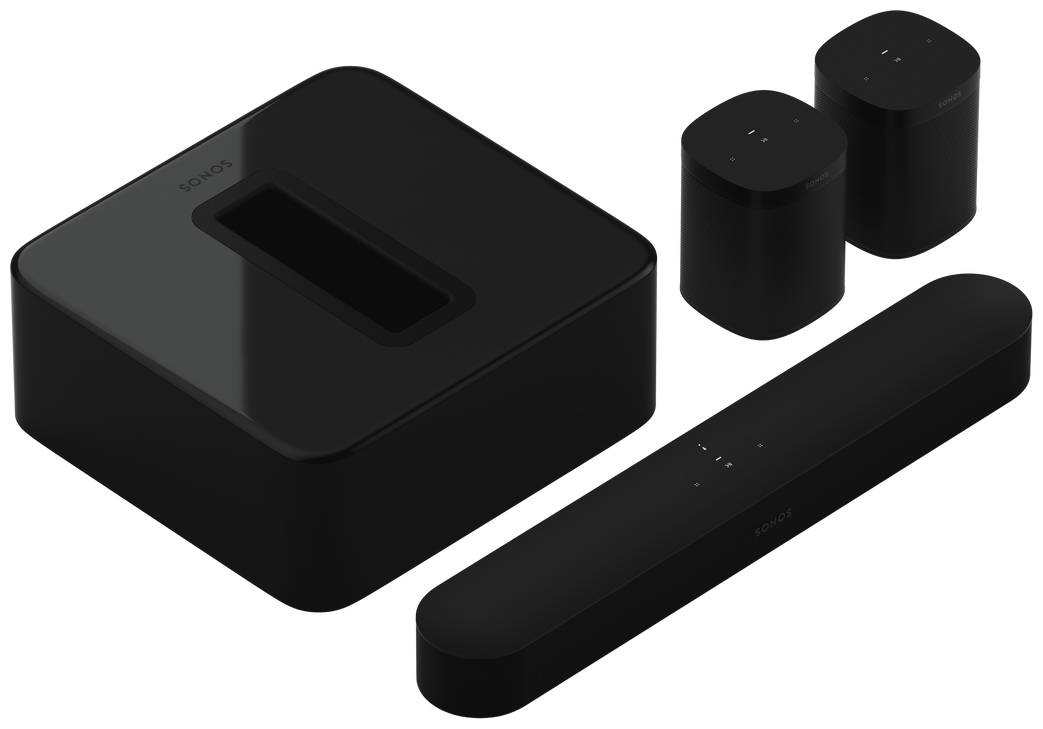 Sonos Black 5.1 Surround Set with Beam & One SL