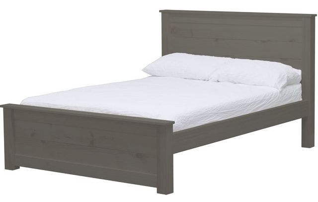 Crate Designs™ Furniture HarvestRoots Graphite 43" Queen Panel Bed