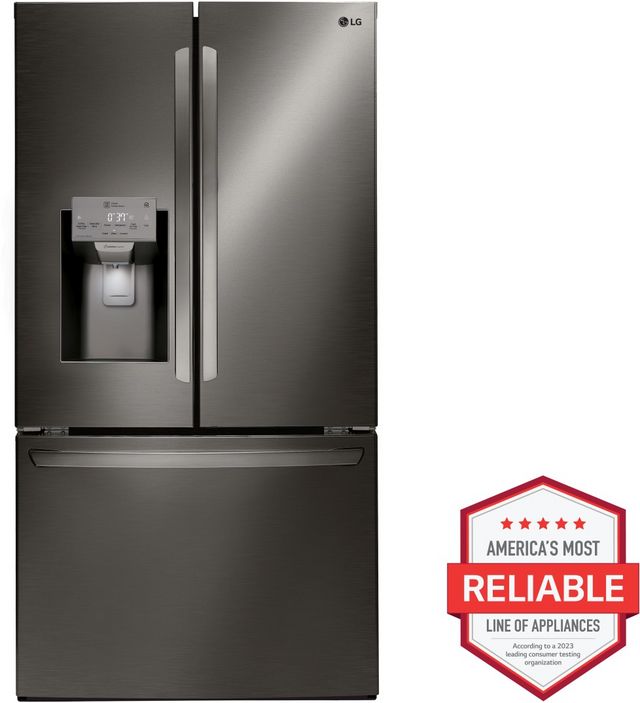 LG 26.2 Cu. Ft. PrintProof™ Black Stainless Steel French Door Refrigerator-1