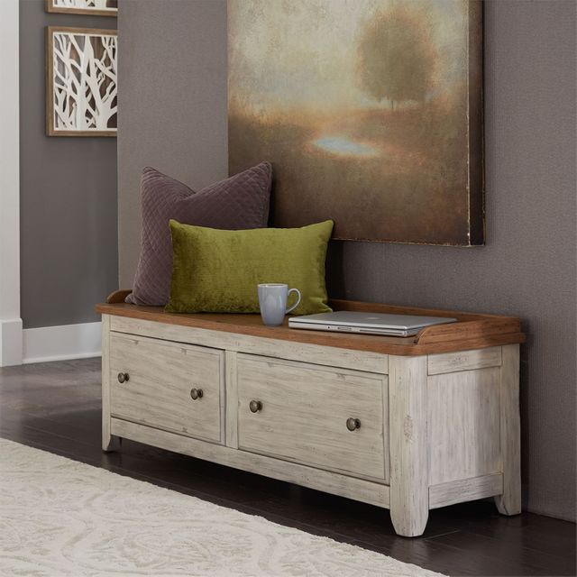 Liberty Furniture Farmhouse Reimagined Storage Hall Bench 8